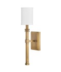 Moore 1-ljus vägglampa mässing/offwhite 45,6 cm
