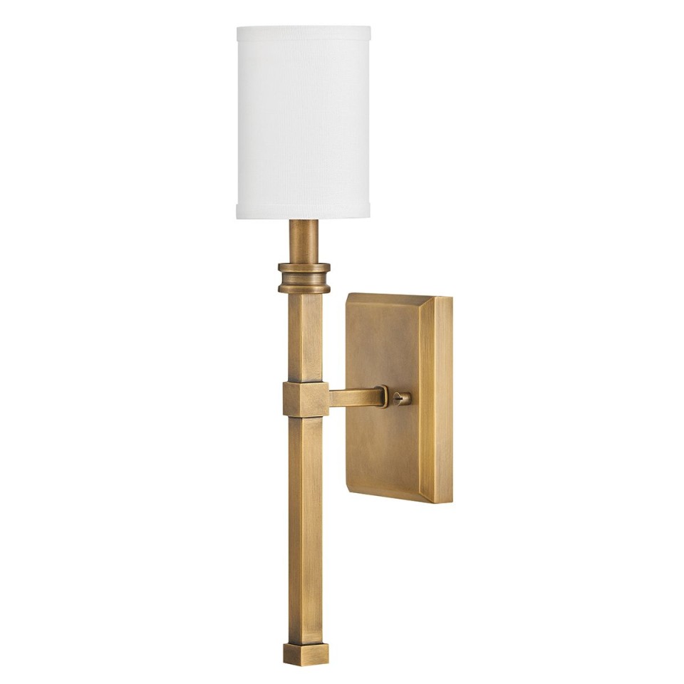 Moore 1-ljus vägglampa mässing/offwhite 45,6 cm