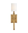 Moore 1-ljus vägglampa mässing/offwhite 45,6 cm