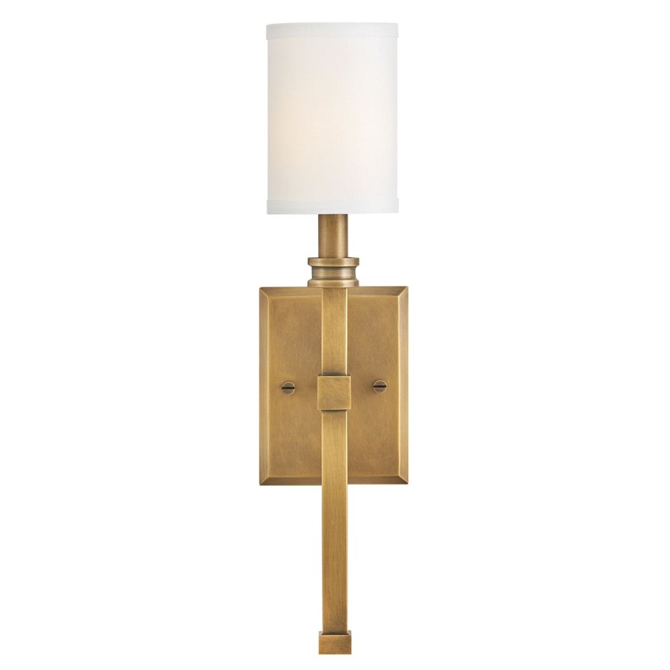 Moore 1-ljus vägglampa mässing/offwhite 45,6 cm