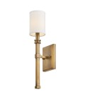 Moore 1-ljus vägglampa mässing/offwhite 45,6 cm