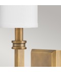 Moore 1-ljus vägglampa mässing/offwhite 45,6 cm