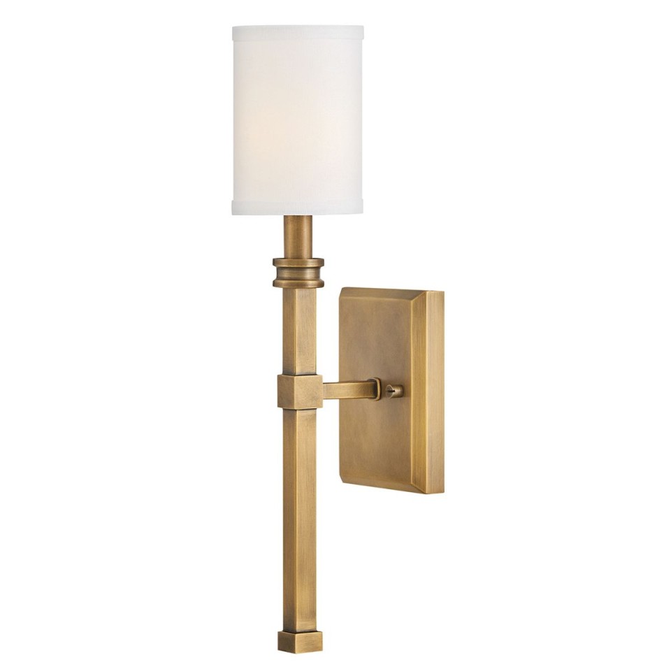 Moore 1-ljus vägglampa mässing/offwhite 45,6 cm