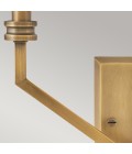 Moore 3-ljus vägglampa mässing/offwhite 48,3 cm