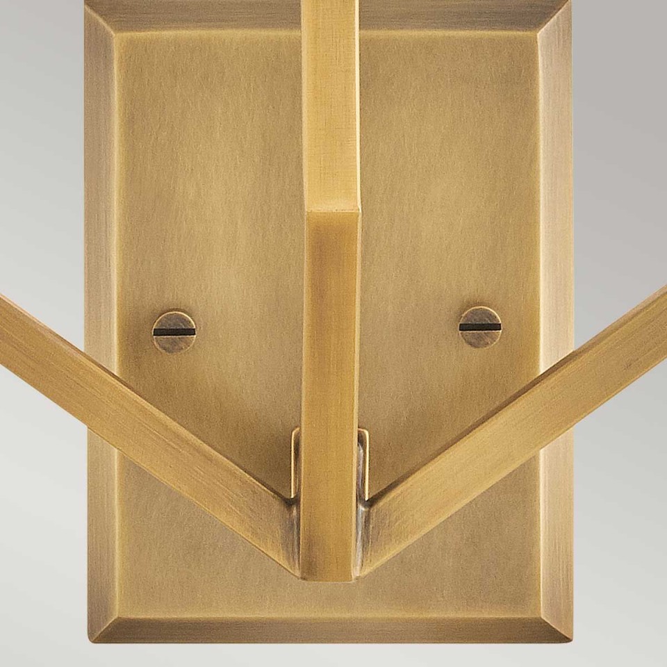 Moore 3-ljus vägglampa mässing/offwhite 48,3 cm
