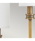 Moore 3-ljus vägglampa mässing/offwhite 48,3 cm