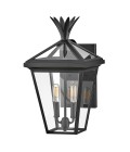 Palma 2-Lt utomhusvägglampa svart/klart glas 45,7cm IP44