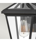 Palma 1-Lt Small Outdoor Wall Lantern Black/Clear 36.8cm IP44