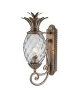 Plantation 1-Lt Medium Outdoor Wall Light Burnished Bronze/Glass 54.1cm IP44