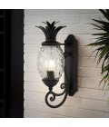 Plantation 1-Lt Medium Outdoor Wall Light Museum Black/Glass 54.1cm IP44