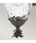 Plantation 1-Lt Small Outdoor Wall Light Museum Black/Glass 35.6cm IP44