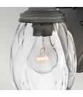 Plantation 1-Ljus Utomhusvägglampa Svart/Glas 35,6cm IP44