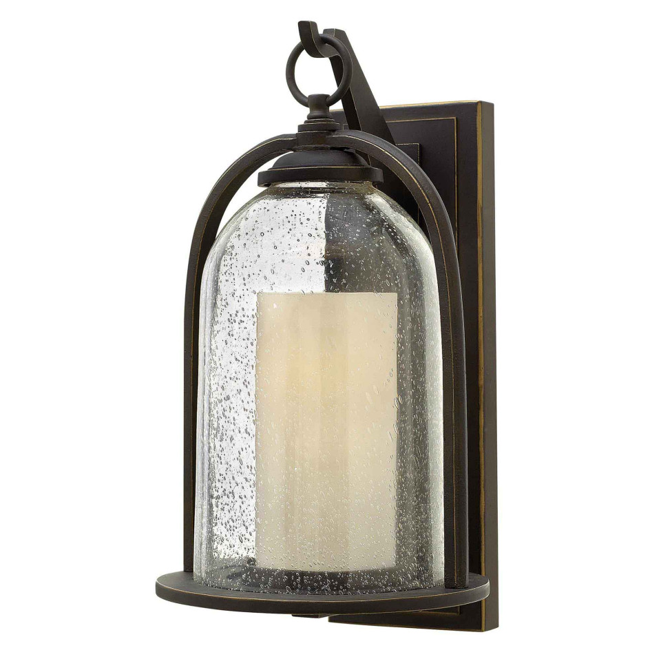 Quincy 1-Lt Medium Outdoor Wall Light Oil Rubbed Bronze/Glass 42.5cm IP44 Elstead Lighting Quincy 1-Lt Medium Outdoor Wall Light Oil Rubbed Bronze/Glass 42.5cm IP44