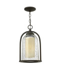 Quincy 1-Lt utomhus taklampa oljeborstad brons/glas 23,5cm IP44