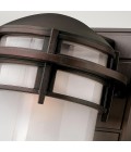Reef 1-Lt Small Outdoor Wall Light Victorian Bronze/Etched Glass 27.3cm IP44