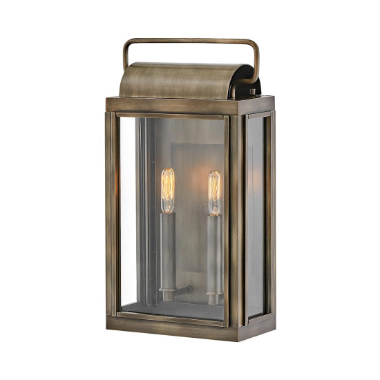 Sag Harbor 2-Lt Medium Outdoor Wall Light Painted Burnished Bronze/Clear 41.9cm IP44 Sag Harbor 2-Lt Medium Outdoor Wall Light Painted Burnished Bronze/Clear 41.9cm IP44