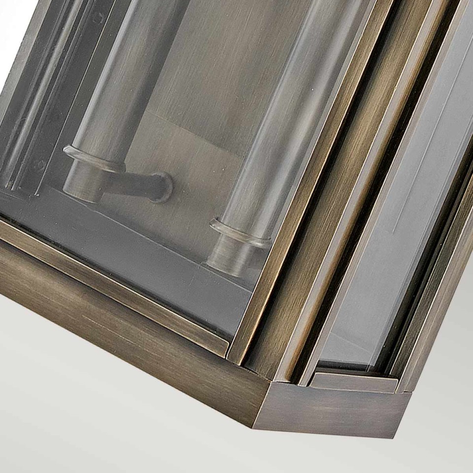 Sag Harbor 2-Lt Medium Outdoor Wall Light Painted Burnished Bronze/Clear 41.9cm IP44