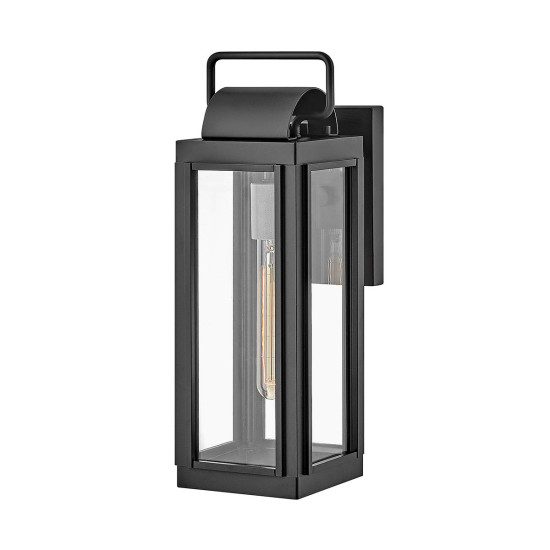 Sag Harbor 1-Lt liten utomhus vägglampa svart/klar 41,3cm IP44 Sag Harbor 1-Lt liten utomhus vägglampa svart/klar 41,3cm IP44