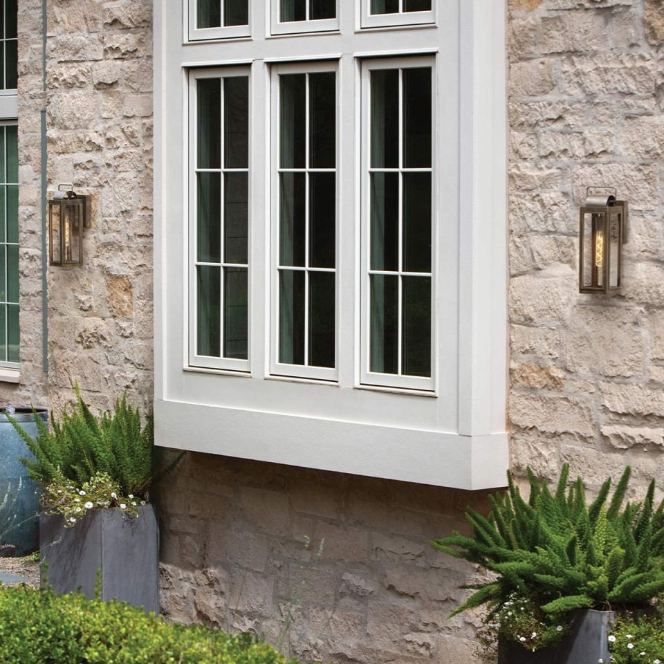 Sag Harbor 1-Lt Small Outdoor Wall Light Painted Burnished Bronze/Clear 41.3cm IP44