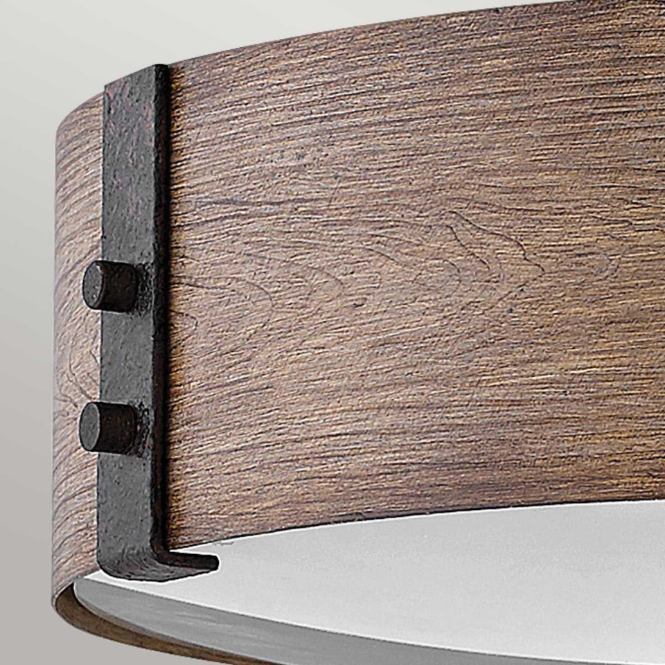 Sawyer utomhus plafond sequoia trä/rost järn 38 cm IP44 Hinkley Lighting Sawyer utomhus plafond sequoia trä/rost järn 38 cm IP44