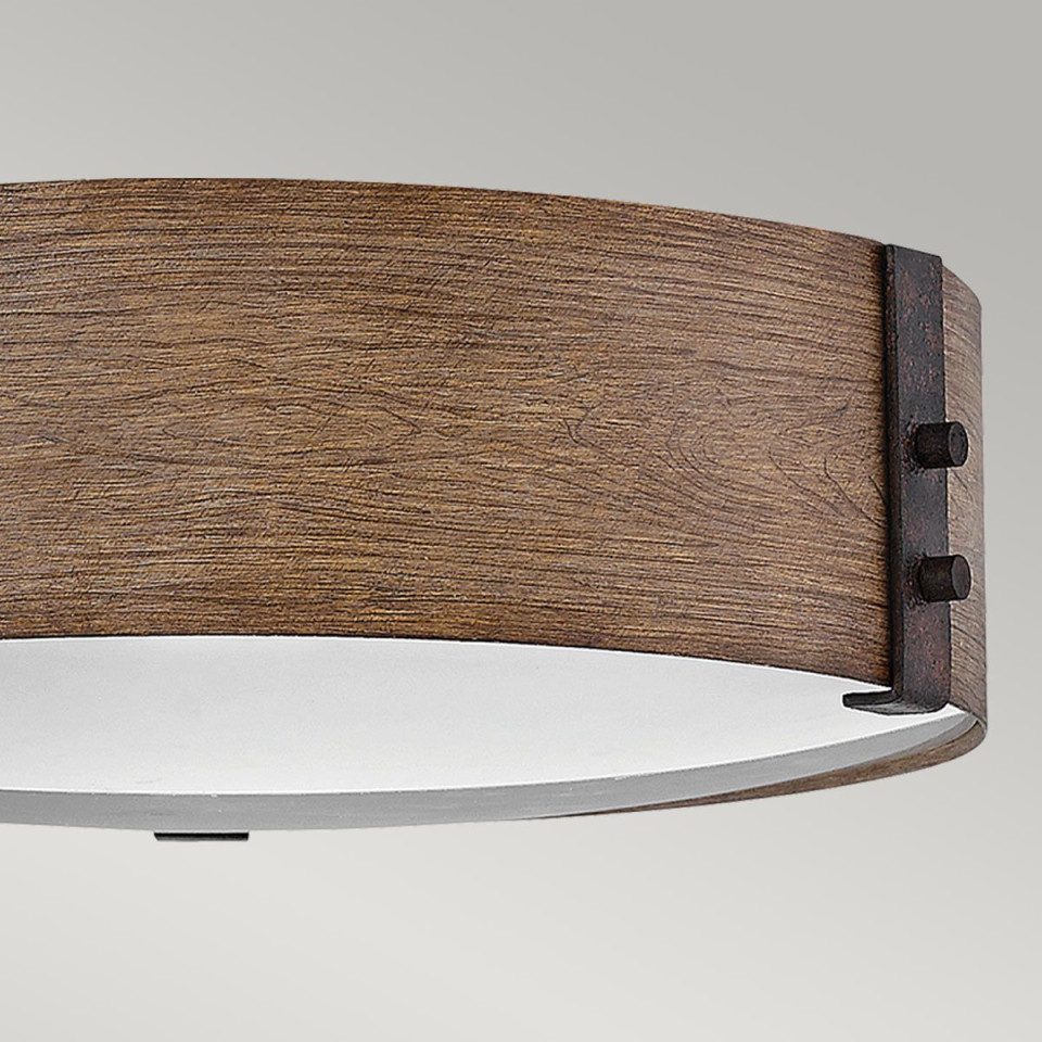 Sawyer utomhus plafond sequoia trä/rost järn 38 cm IP44 Hinkley Lighting Sawyer utomhus plafond sequoia trä/rost järn 38 cm IP44