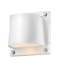 Scout 1-Lt liten utomhusvägglampa satin vit 16,5cm IP44
