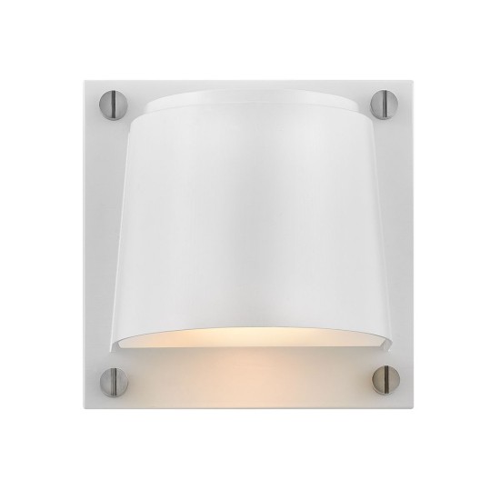 Scout 1-Lt liten utomhus vägglampa satin vit 16,5cm IP44