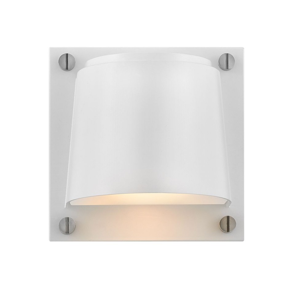 Scout 1-Lt liten utomhusvägglampa satin vit 16,5cm IP44