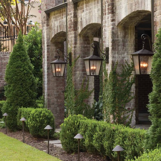 Trellis 4-Lt Large Outdoor Wall Light Regency Bronze/Glass 56.5cm IP44