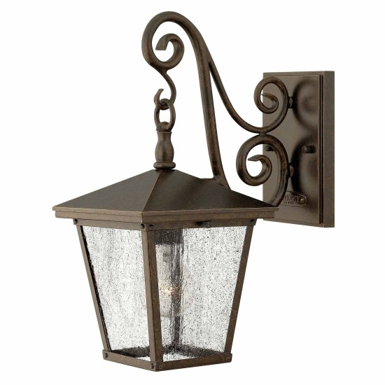 Trellis 1-Lt Small Outdoor Wall Light Regency Bronze/Glass 38.7cm IP44