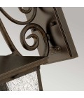 Trellis 1-Lt Small Outdoor Wall Light Regency Bronze/Glass 38.7cm IP44