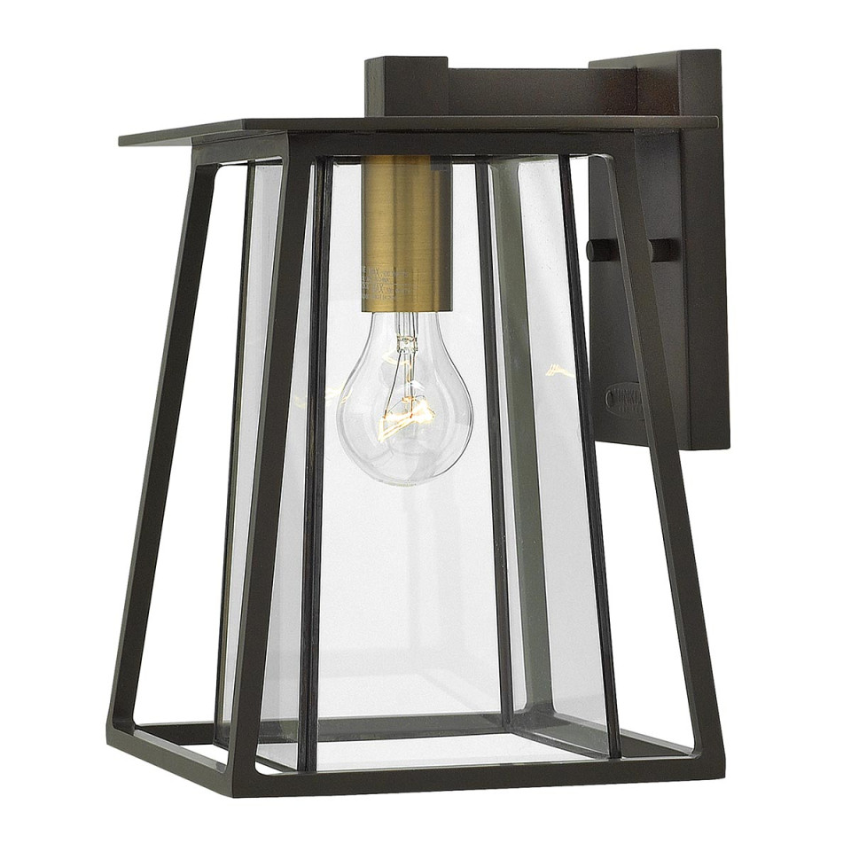 Walker 1-Lt Medium Outdoor Wall Light Buckeye Bronze/Clear 31.2cm Elstead Lighting Walker 1-Lt Medium Outdoor Wall Light Buckeye Bronze/Clear 31.2cm