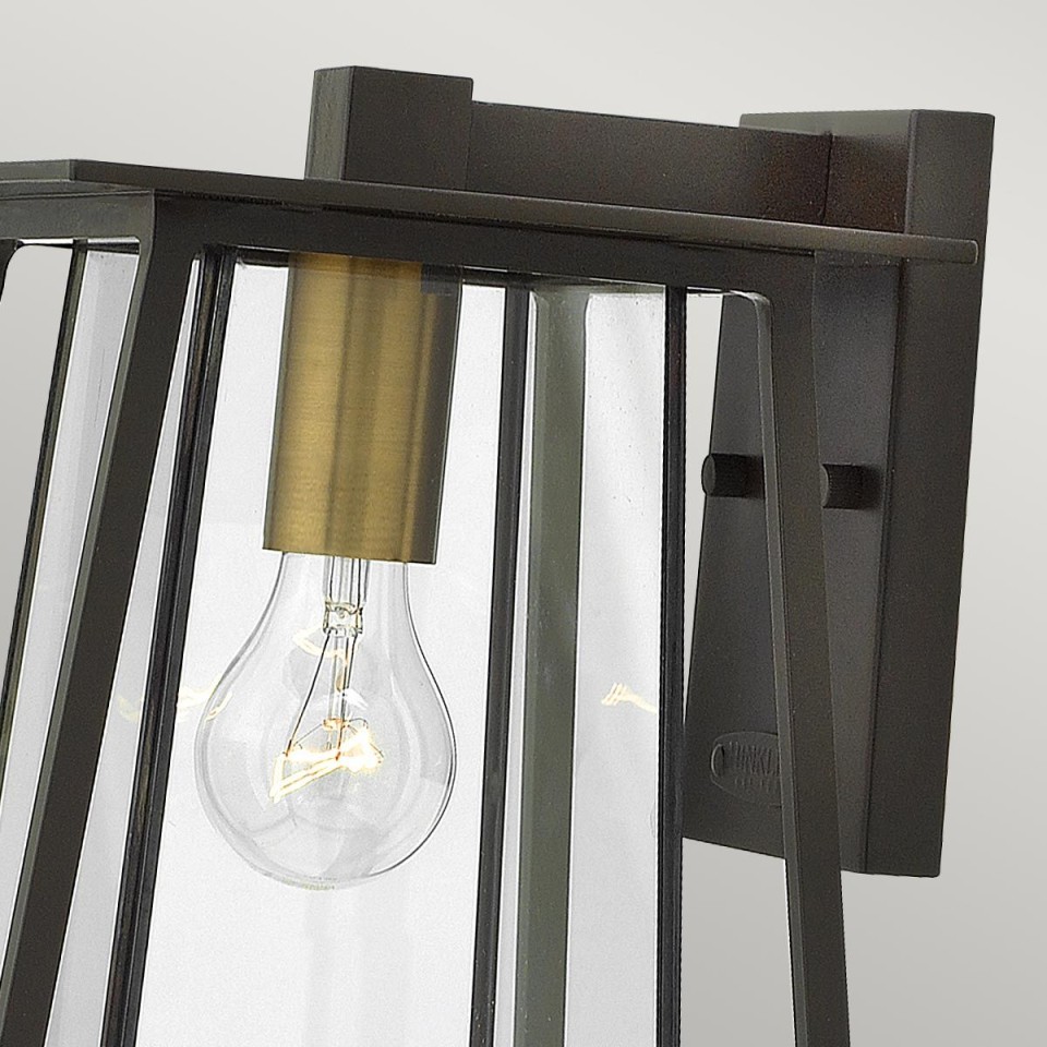 Walker 1-Lt medium utomhus vägglampa buckeye brons/klar 31,2 cm