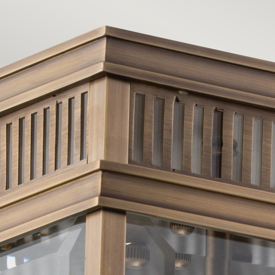 Holborn 2-lt plafond i mörk brons/klar 30 cm IP44