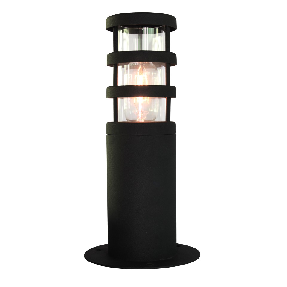 Hornbaek 1-Lt Outdoor Pedestal Light Black 30.7cm