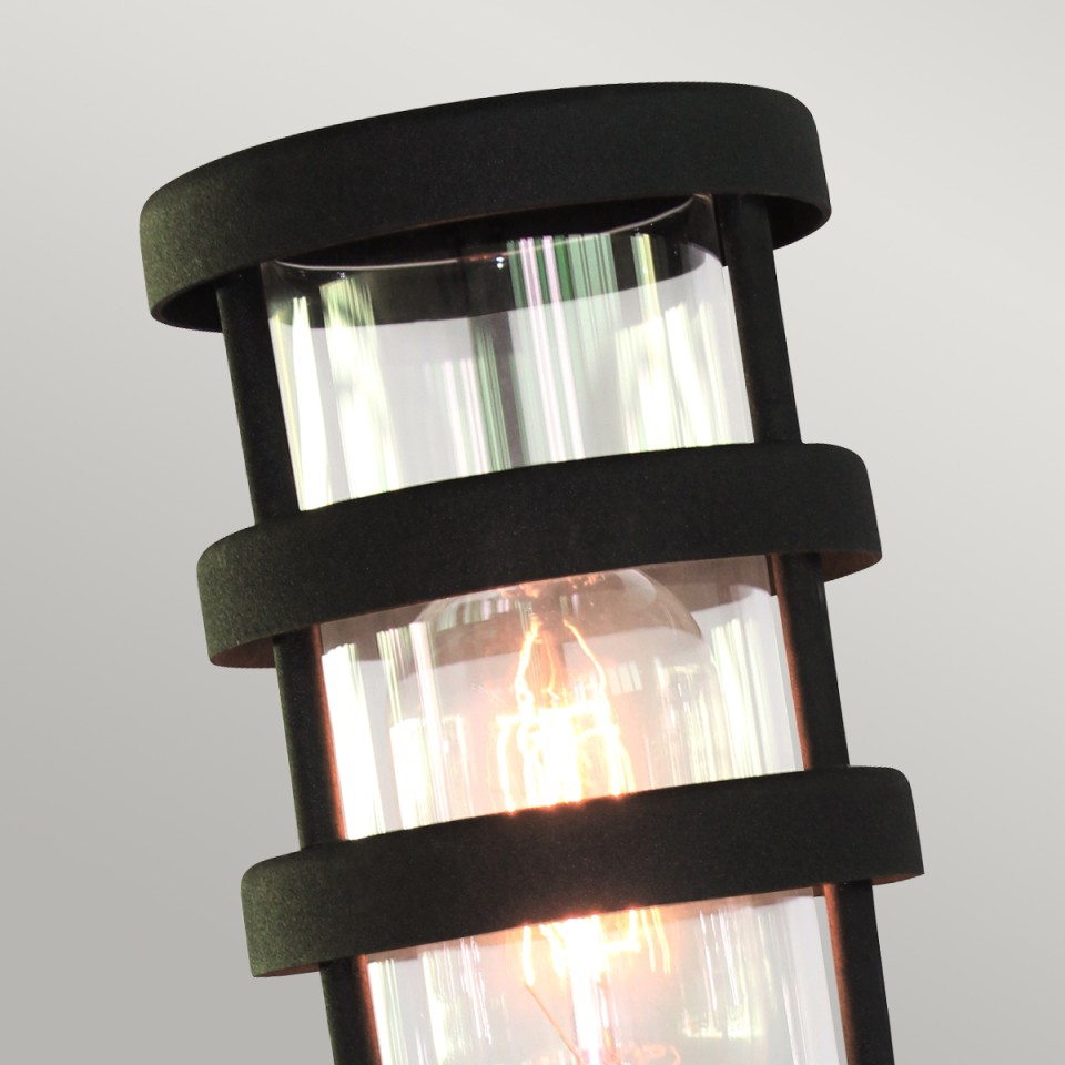 Hornbaek 1-Lt Outdoor Pedestal Light Black 30.7cm