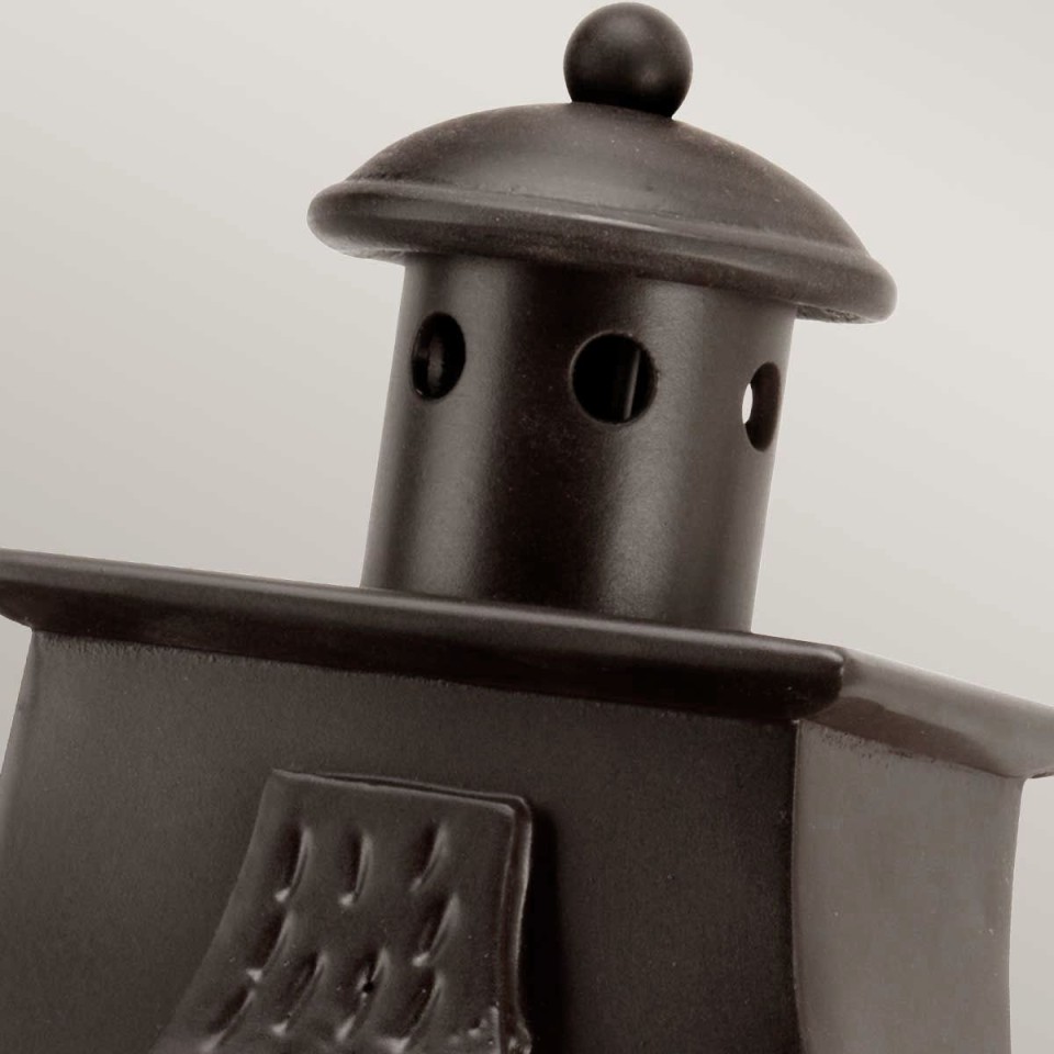 Kendal 2-Lt Outdoor Wall Light Old Bronze/Glass 46cm IP44