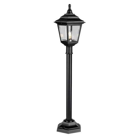 Kerry 1-lt outdoor pillar light black/clear 116 cm IP44 Kerry 1-lt outdoor pillar light black/clear 116 cm IP44