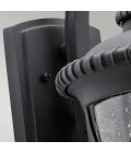 Admirals Cove 1-Lt Large Outdoor Wall Light Textured Black/Clear 59.5cm IP44