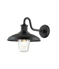 Allenbury 1-Lt Medium Outdoor Wall Light Black/Clear 33.1cm IP44