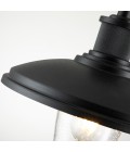 Allenbury 1-Lt Medium Outdoor Wall Light Black/Clear 33.1cm IP44