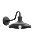 Allenbury 1-Lt Medium Outdoor Wall Light Black/Clear 33.1cm IP44