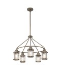 Ashland Bay 5-Lt Outdoor Chandelier Burnished Bronze/Glass 66.3cm IP44