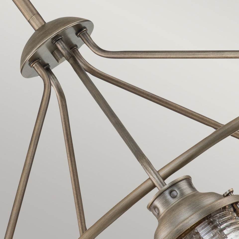 Ashland Bay 5-Lt Outdoor Chandelier Burnished Bronze/Glass 66.3cm IP44