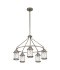 Ashland Bay 5-Lt Outdoor Chandelier Burnished Bronze/Glass 66.3cm IP44
