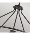 Ashland Bay 5-Lt Outdoor Chandelier Weathered Zinc/Glass 66.3cm IP44