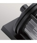 Barras 1-Lt Medium Outdoor Wall Light Black/Clear 40.6cm IP44
