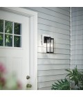 Barras 1-Lt Small Outdoor Wall Light Black/Clear 29cm IP44