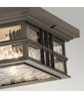 Beacon Square 2-Lt Outdoor Flush Ceiling Light Olde Bronze/Glass 30.5cm IP44
