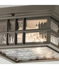 Beacon Square 2-Lt Outdoor Flush Ceiling Light Olde Bronze/Glass 30.5cm IP44